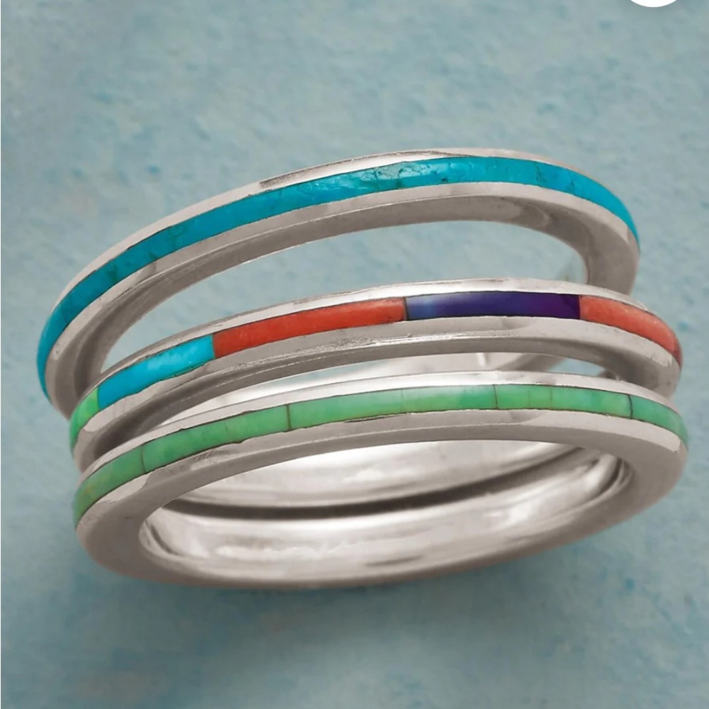 Sundance Desert Palette Stacking Rings-size 6